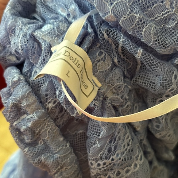 The Dolls House Madonna Top w/ Blue Cornflower Lace NWT - Picture 6 of 8